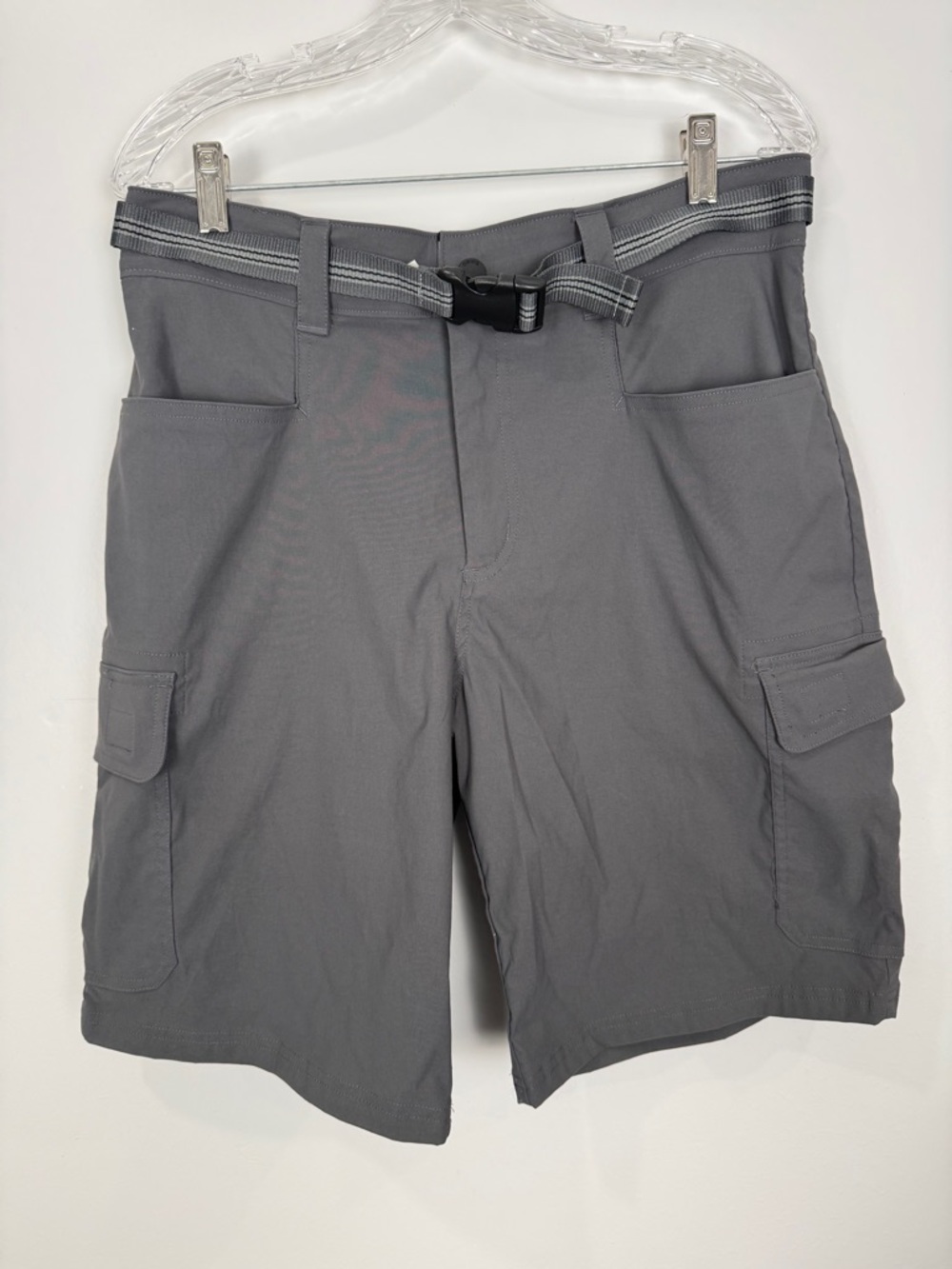 Orvis Gray Men's Cargo Shorts with Webbing Belt